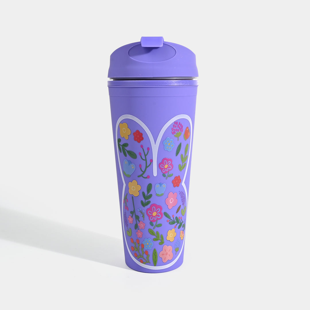 Fluted Cold Cup Tumbler with Straw