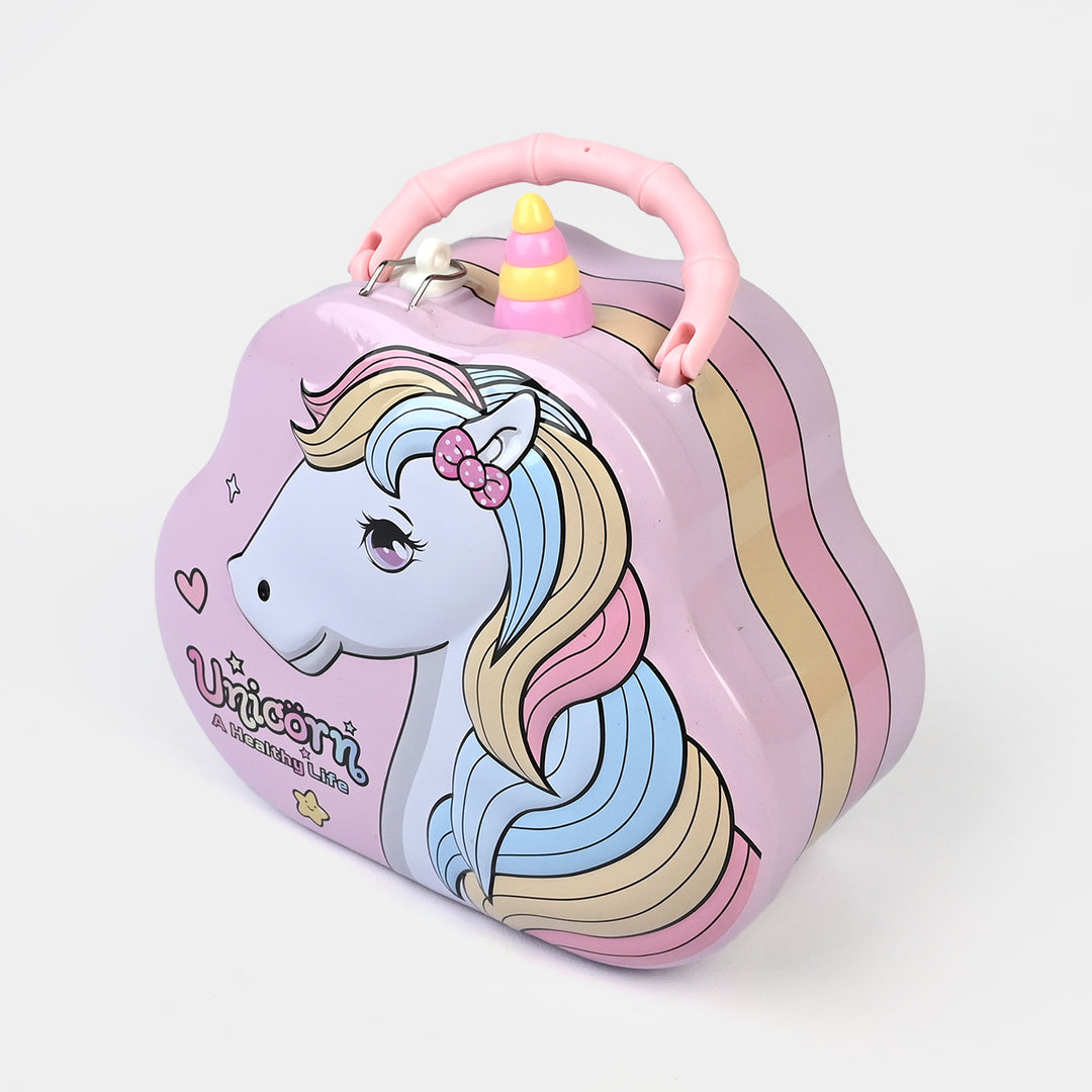Metal Coin/Money Box with Lock For Kids