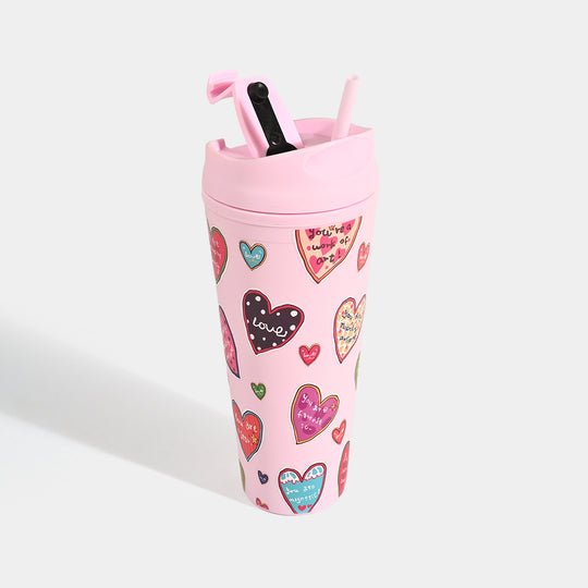 Fluted Cold Cup Tumbler with Straw