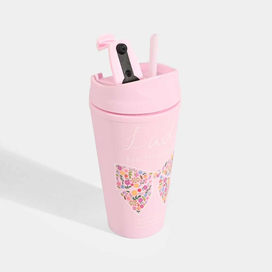 Fluted Cold Cup Tumbler with Straw