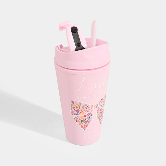 Fluted Cold Cup Tumbler with Straw