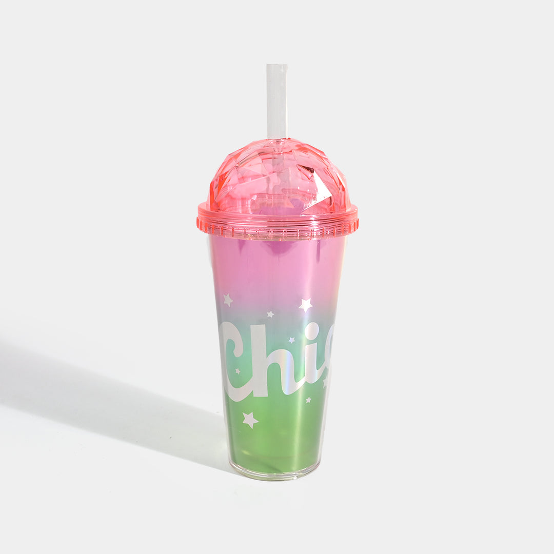 Acrylic Tumbler Mug with Straw