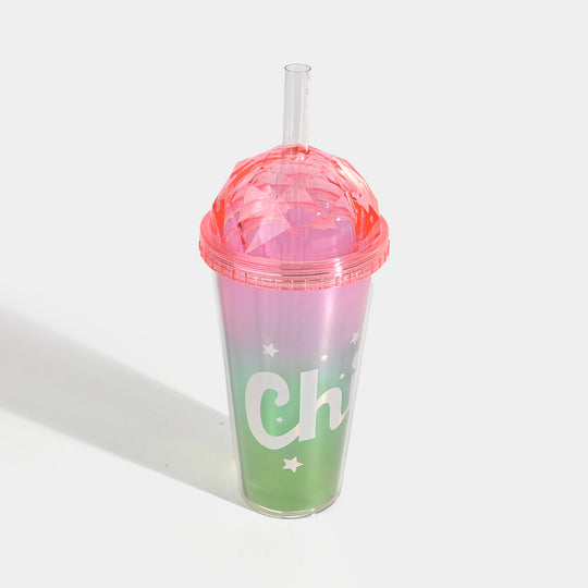 Acrylic Tumbler Mug with Straw
