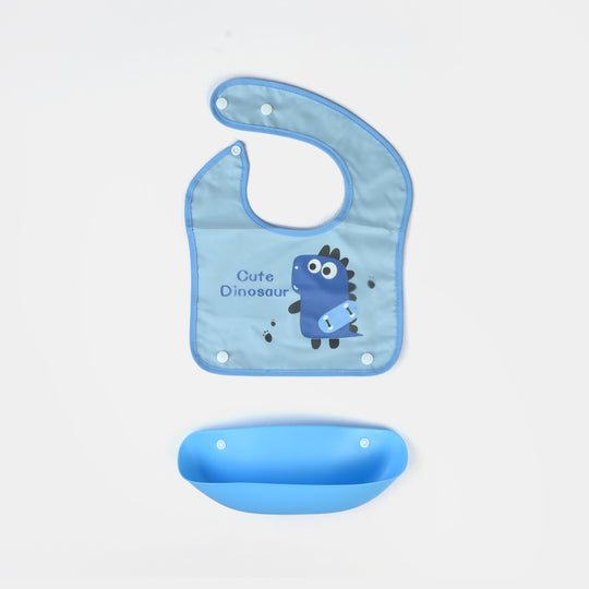 PLASTIC BIB WITH HOLDER FOR BABIES