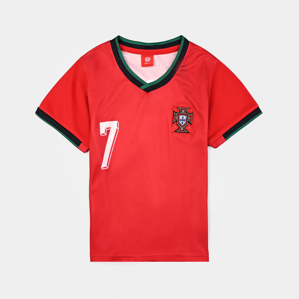 Boys Polyester Sports Suit - Red
