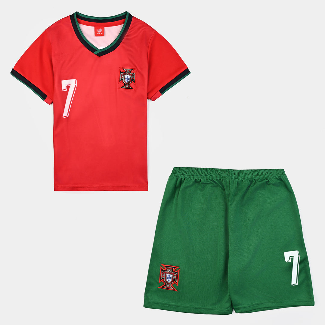 Boys Polyester Sports Suit - Red