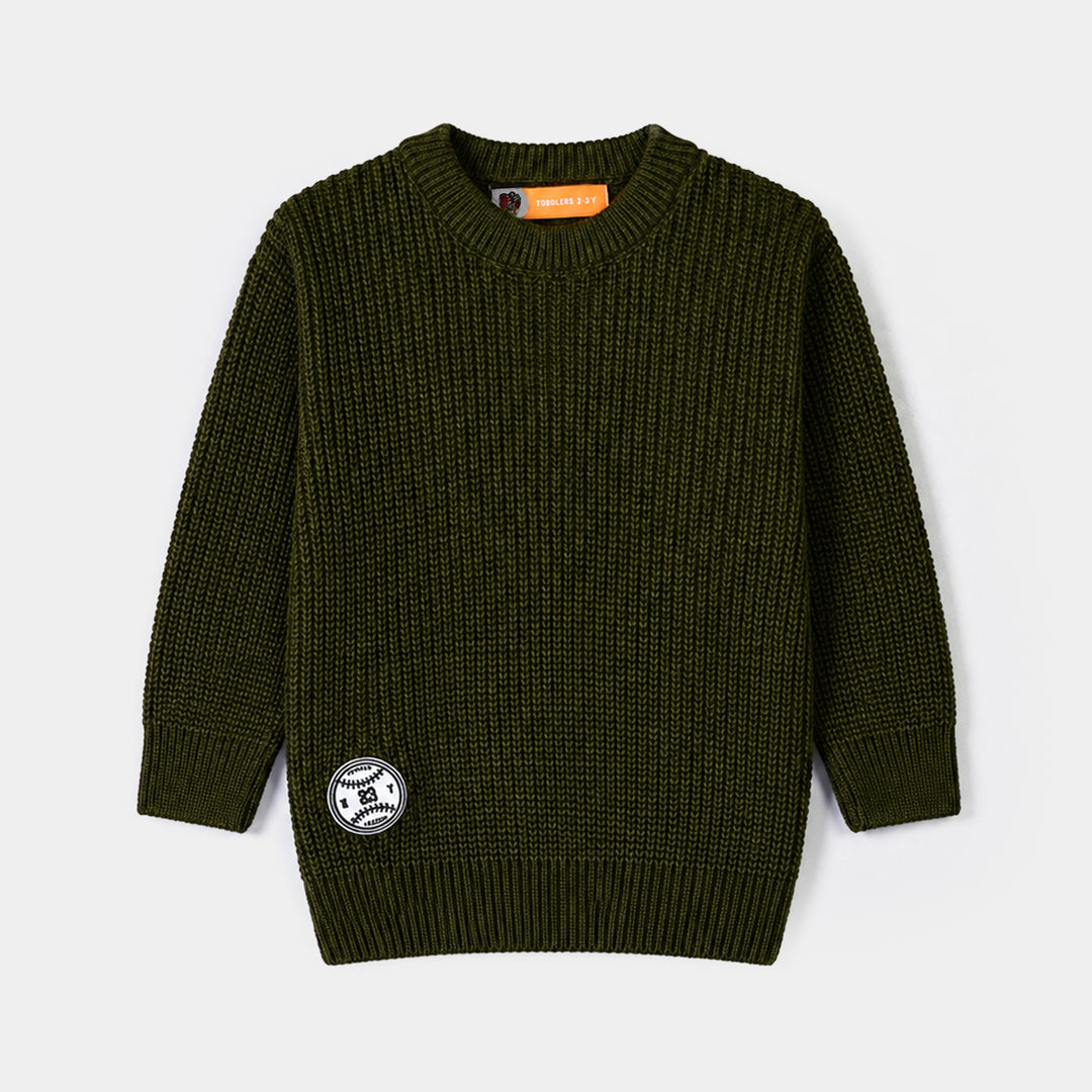 Boys Acrylic Sweater-Sports League-Green