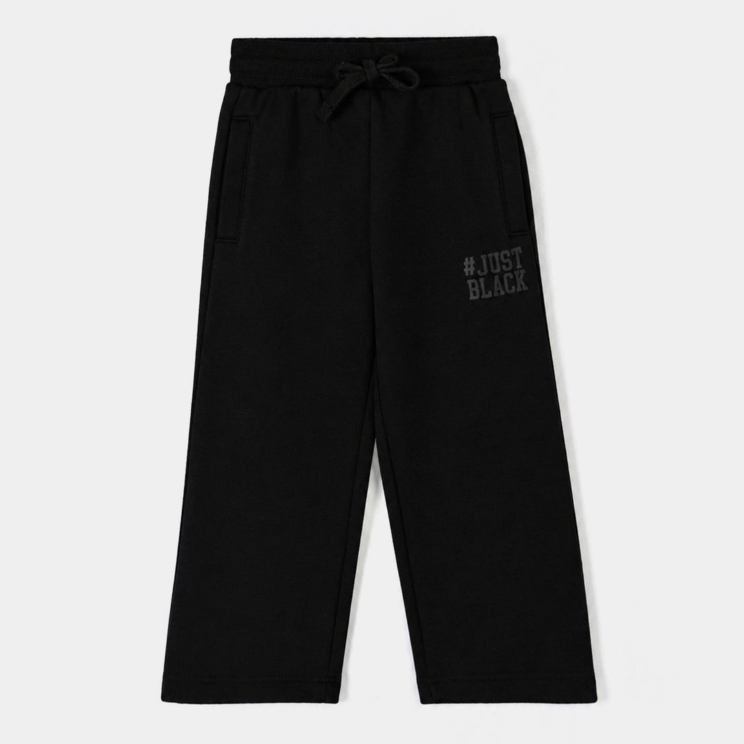 Boys Fleece Pyjama Just -BLACK