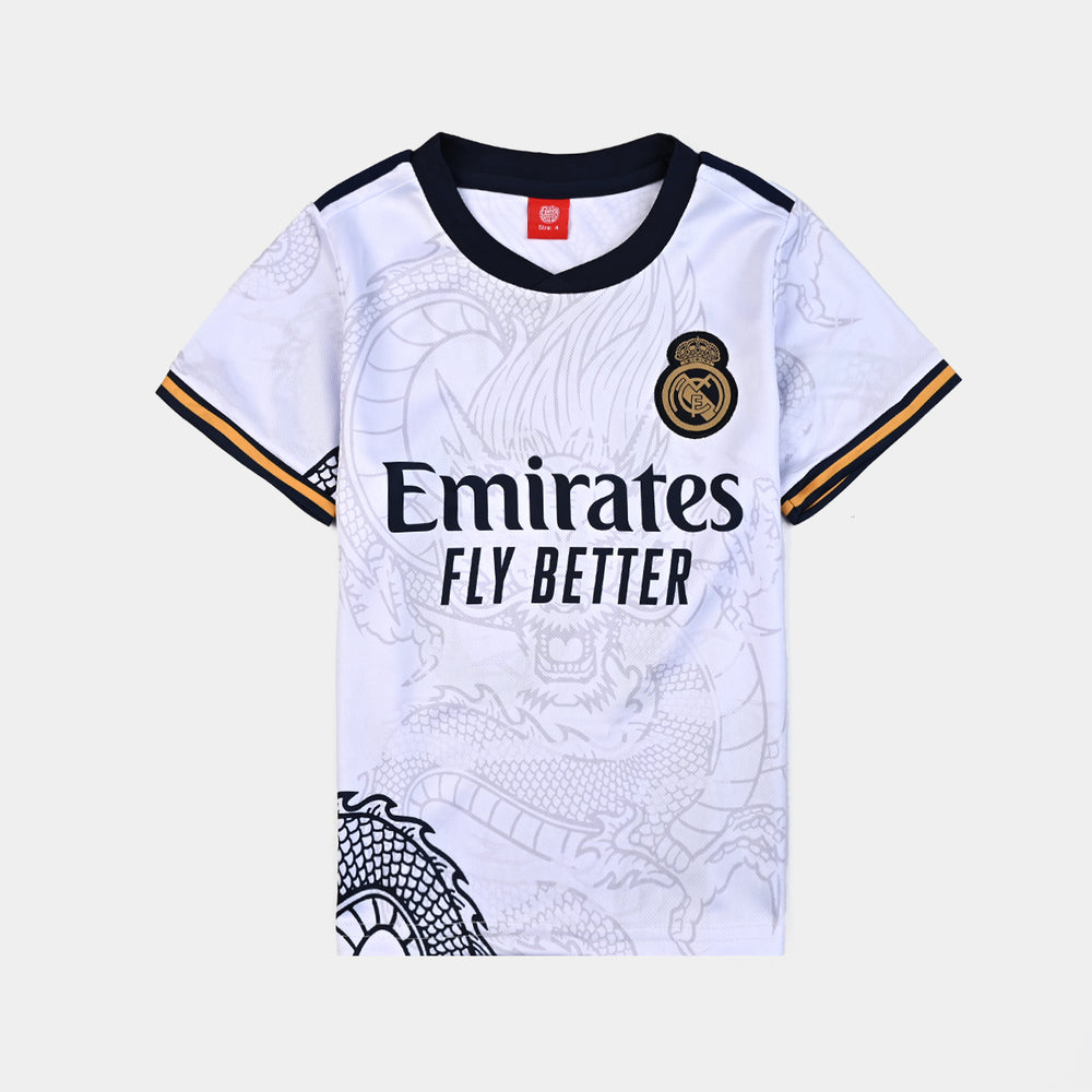 Boys Polyester Sports Suit - White