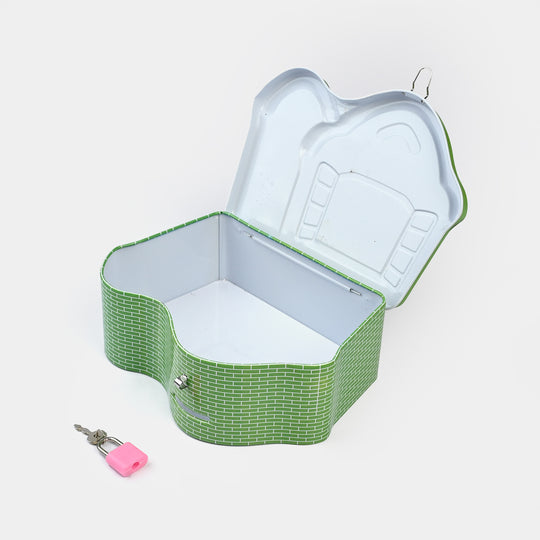 Metal Coin/Money Box with Lock For Kids