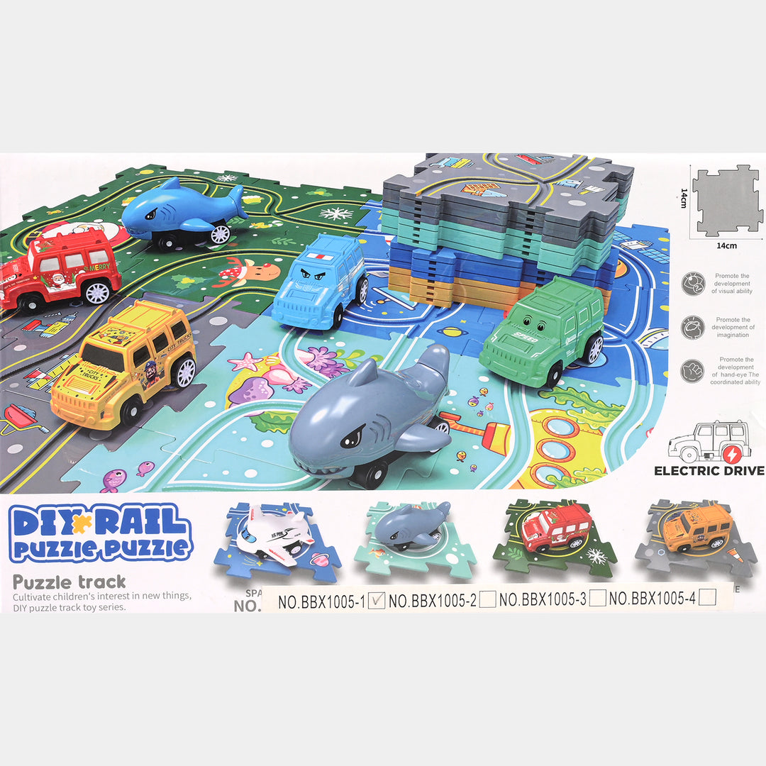 Rail Car Track Set Educational Toy for Kids