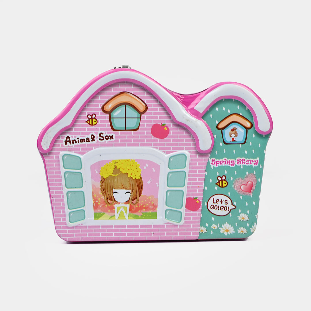 Metal Coin/Money Box with Lock For Kids