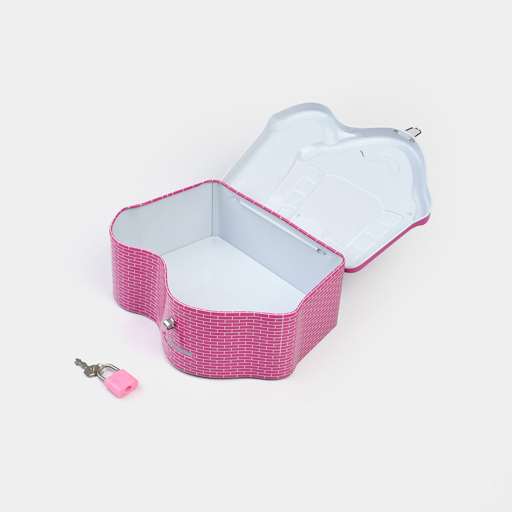 Metal Coin/Money Box with Lock For Kids