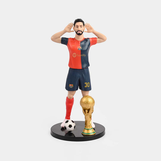 Kids Football Player Action Figure with Trophy