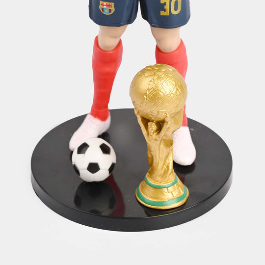 Kids Football Player Action Figure with Trophy