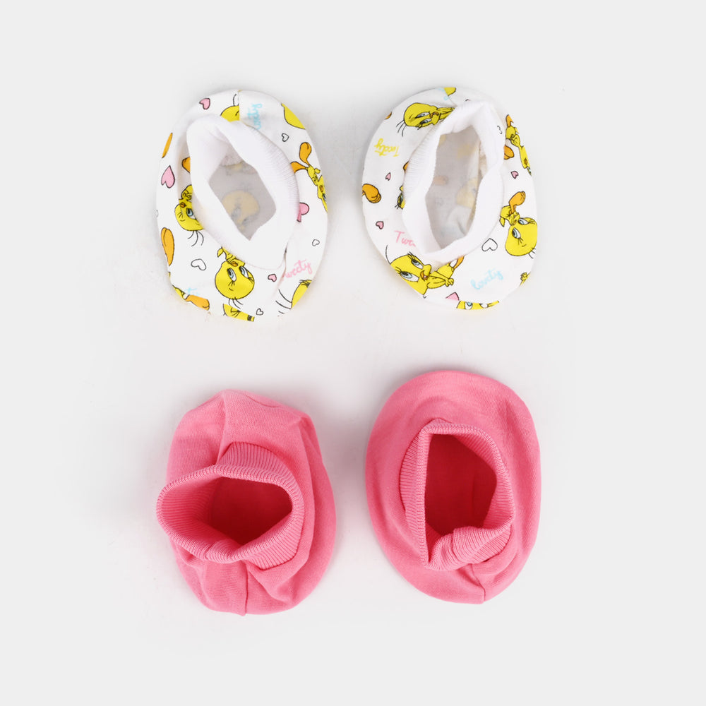 Infant Girls Cotton Interlock Socks Tweety-mIX