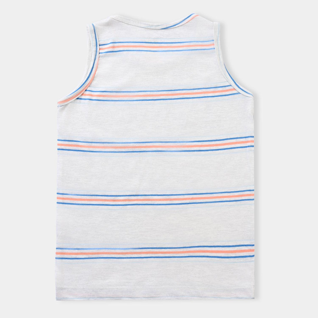Boys Cotton Jersey Sando Aloha-OFF-White