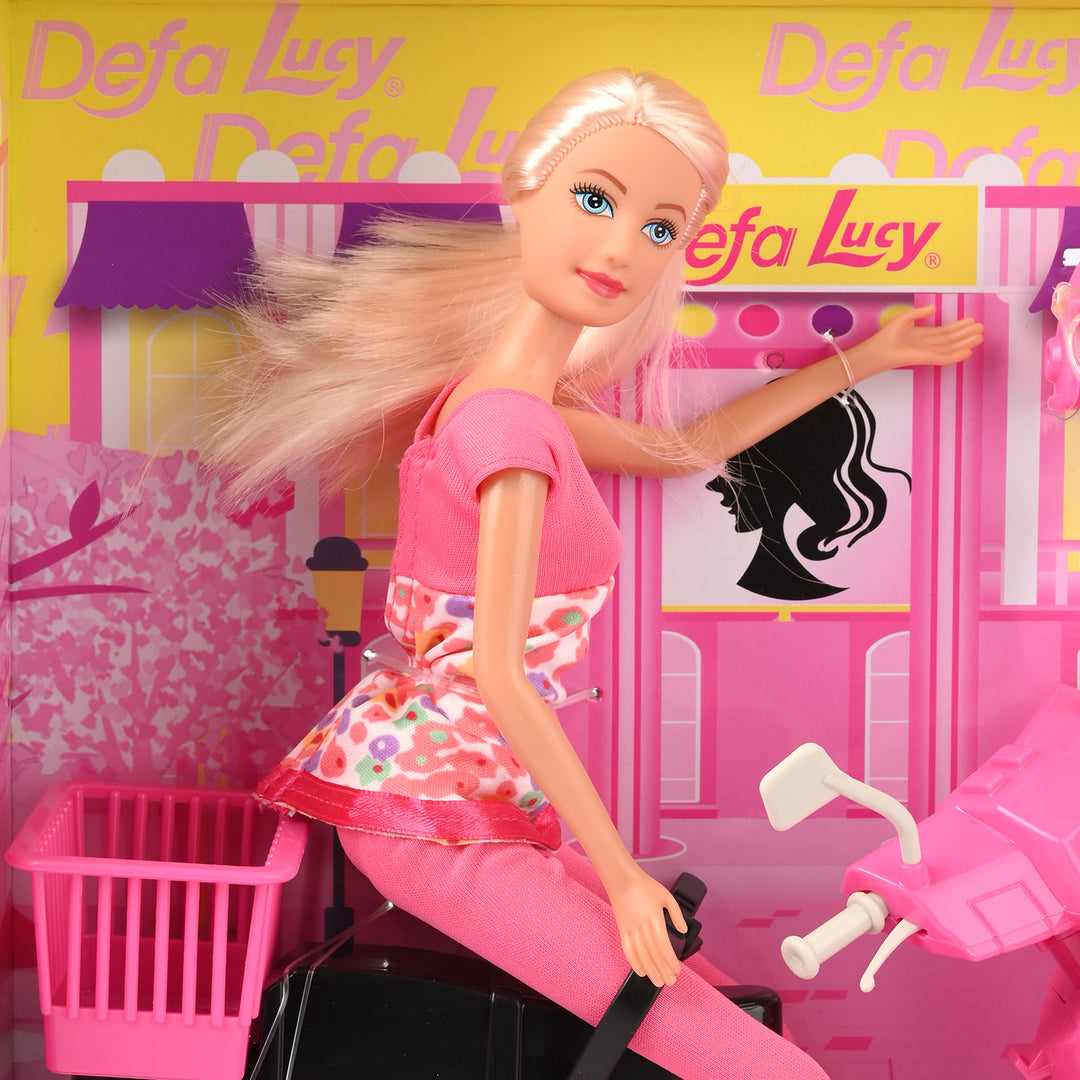 Defa Lucy Doll with Pink Scooter | Stylish Adventures
