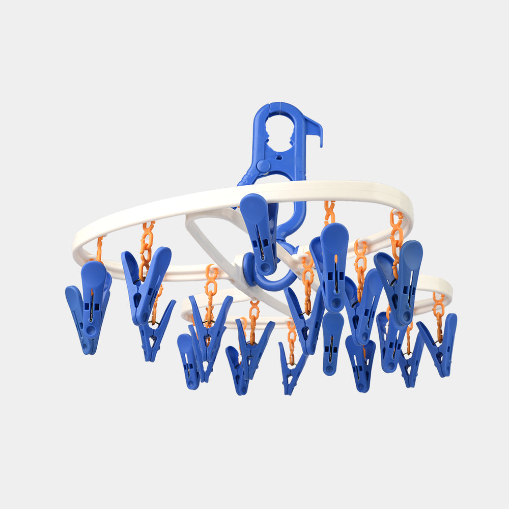 Baby Clothes Drying Hanger With Multiple Clips