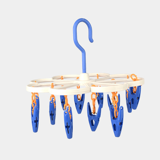 Baby Clothes Drying Hanger With Multiple Clips