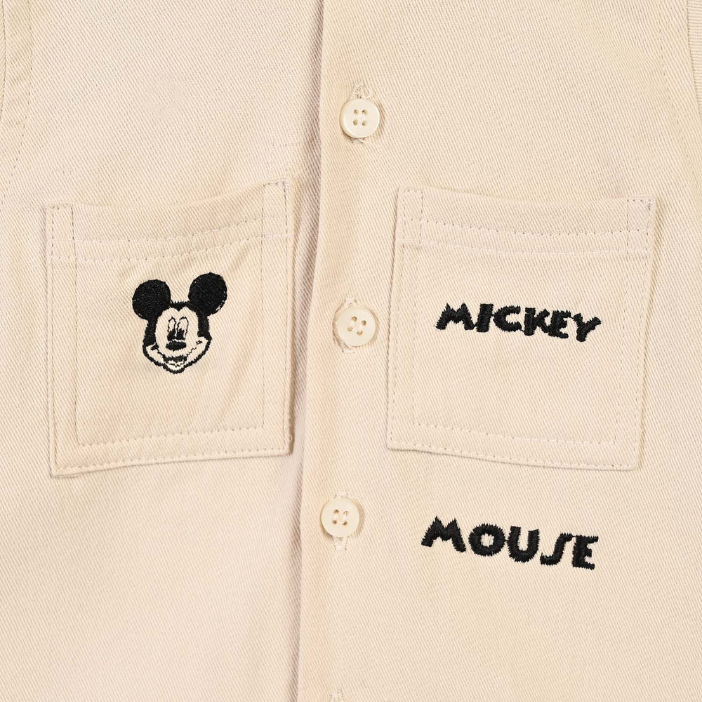 Infant Boys Cotton Twill Shirt F/S (Character)-Beige-2
