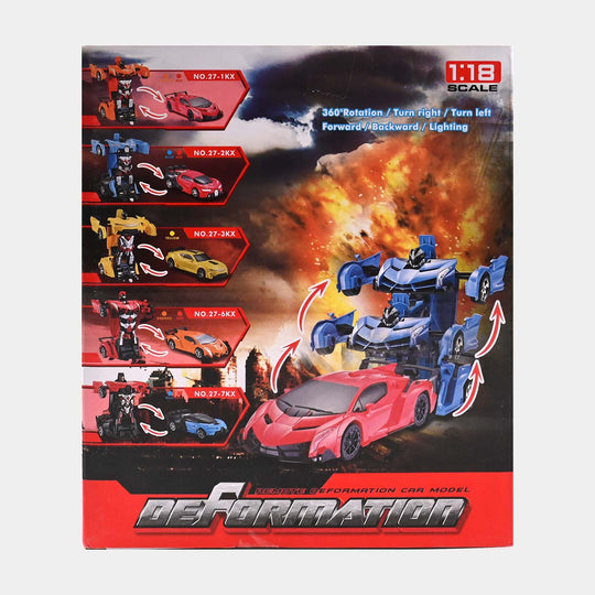 Remote Control Deformation Police Model Car For Kids