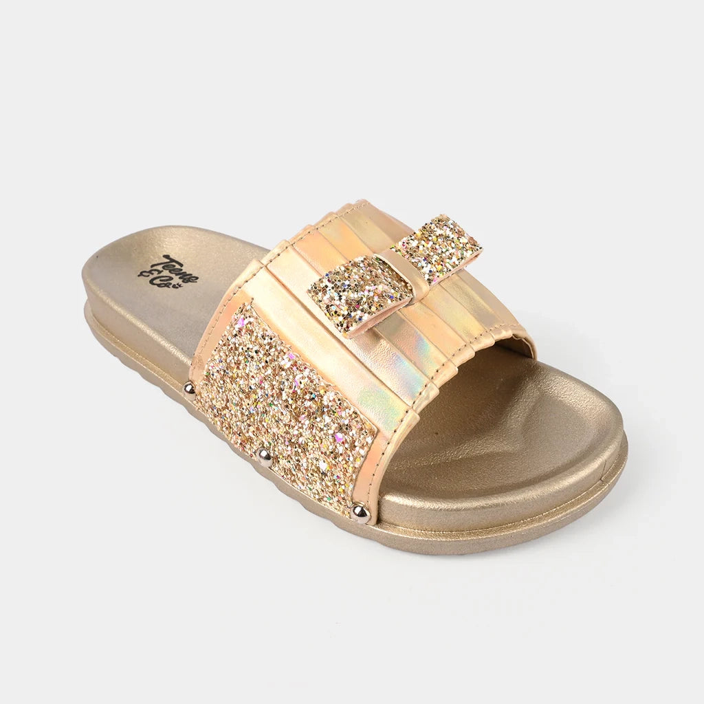 Teens Girls Slide 016-GOLDEN