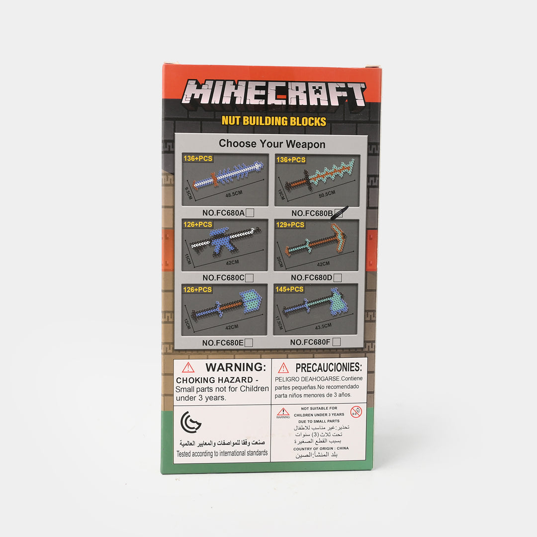 Minecraft Sword Building Block Set 136 Pcs For Kids
