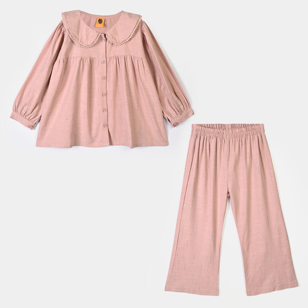 Girls CVC Co-Ord Set Stars - Powder Pink