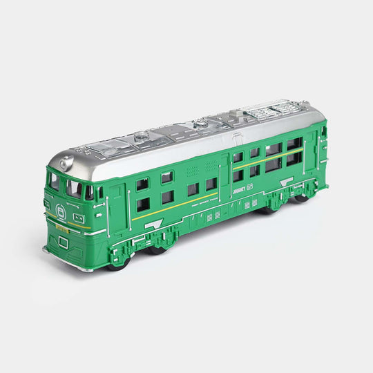 Simulation Green Double-headed Train with Lights & Music