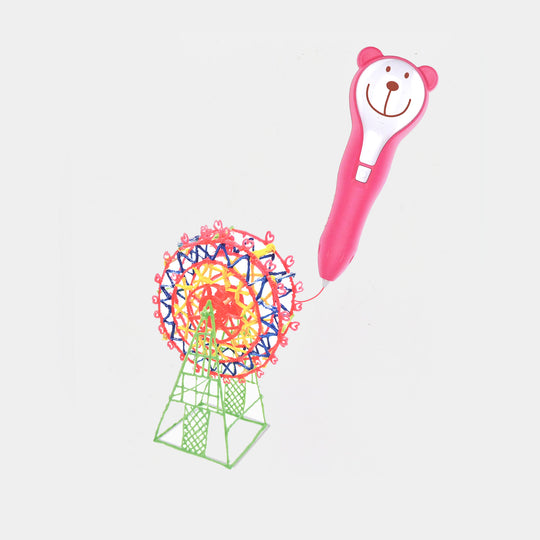 Bear 3D Pen With Battery For Kids