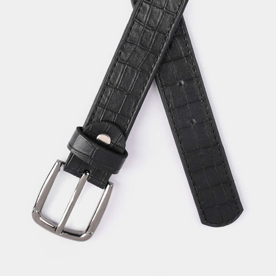 Kids Belt Textured - Black