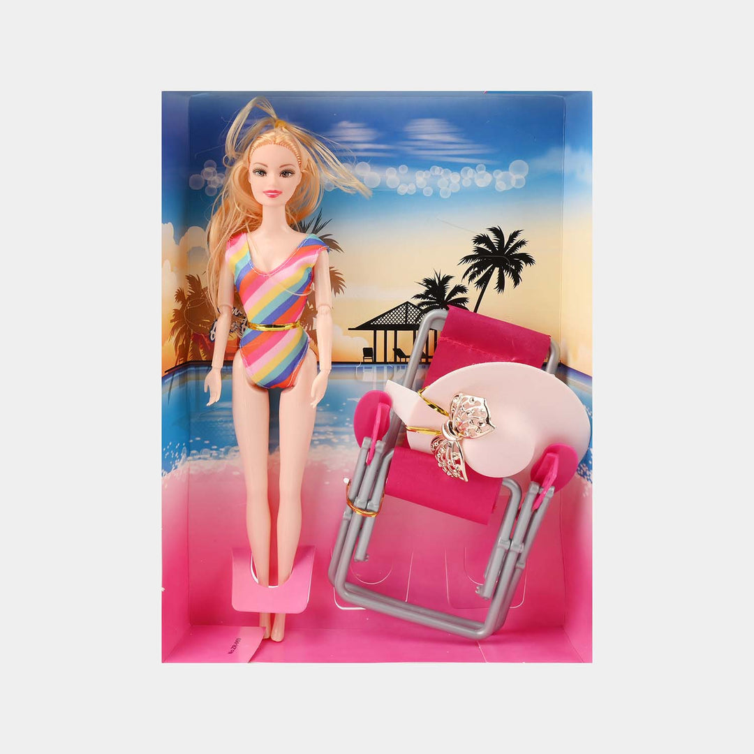 FASHION DOLL WITH MOVEABLE JOINT TOY FOR GIRLS