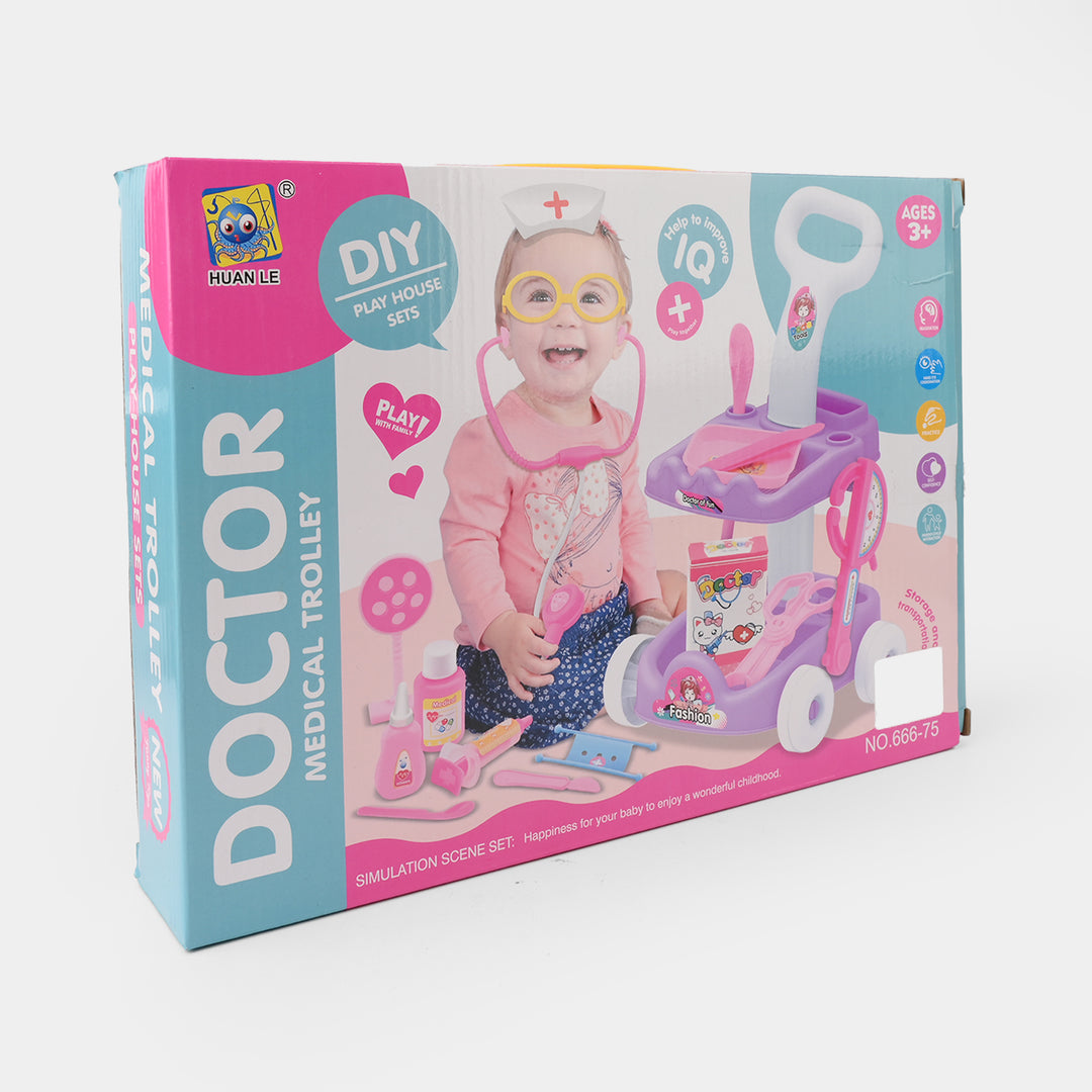 Medical Set Kit With Trolley And Accessories For Kids
