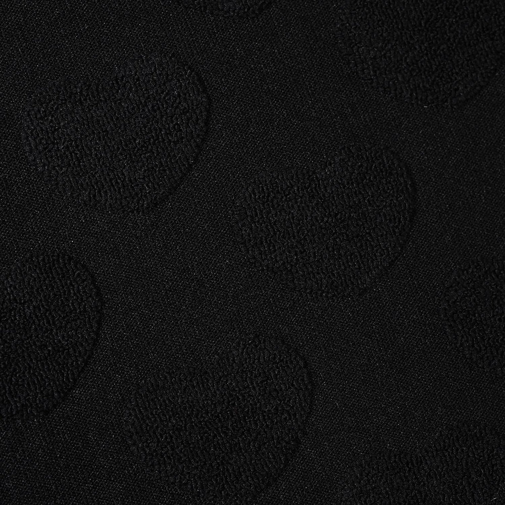 Girls Sweatshirt Embossed Heart - BLACK