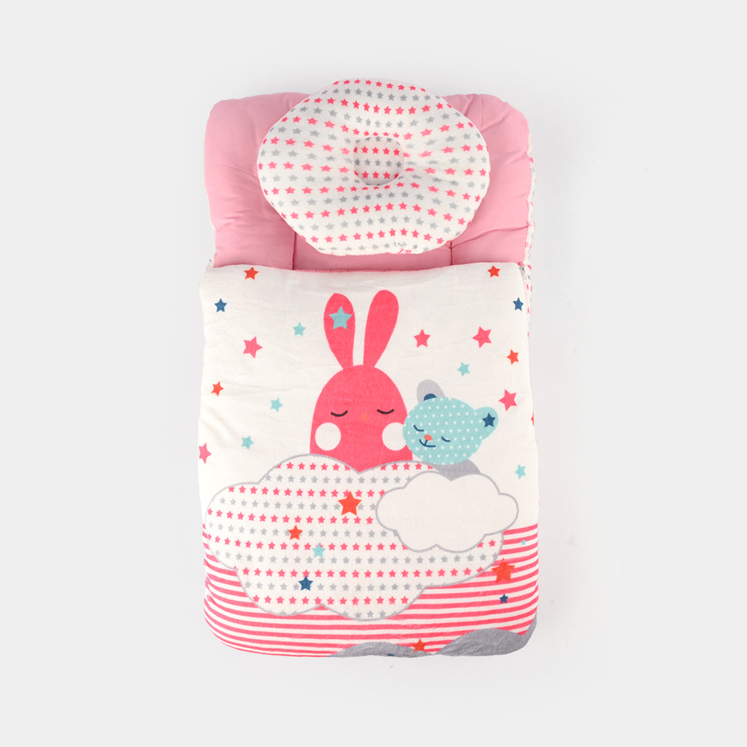 Cute Printed Baby Carry Nest with Head Pillow