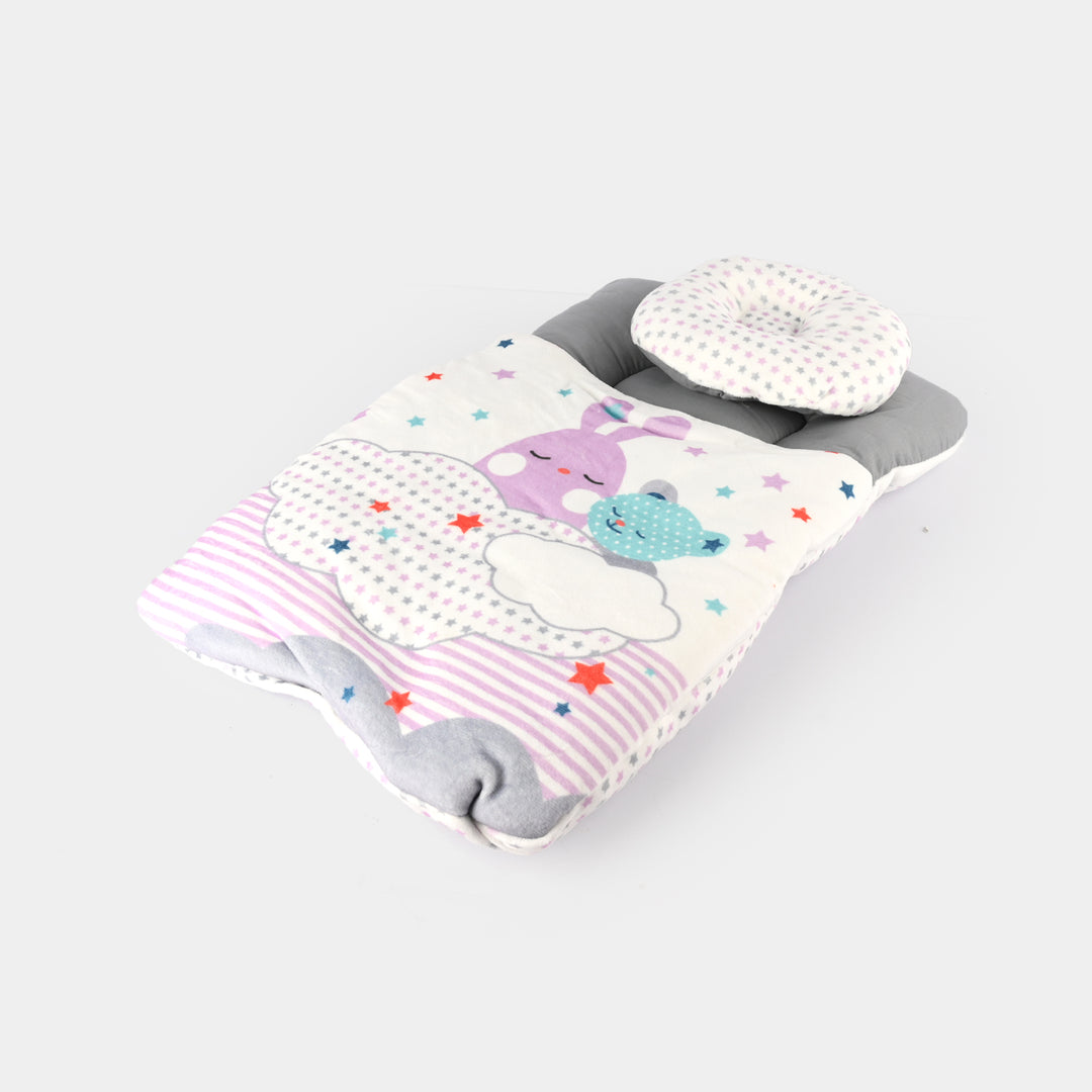 Cute Printed Baby Carry Nest with Head Pillow