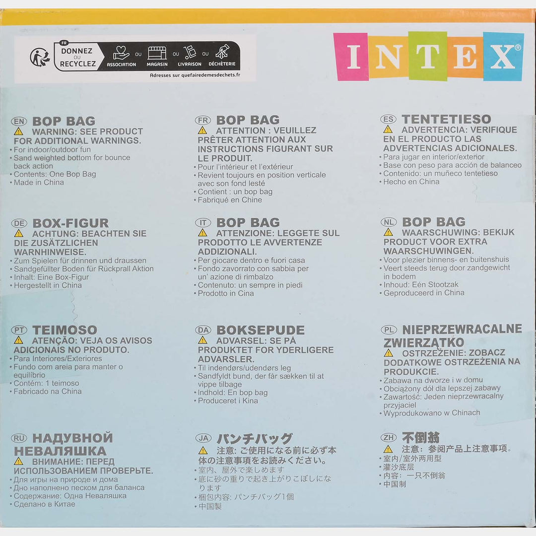 Intex 3D Bop Inflatable Punching Boxing Bag Dino