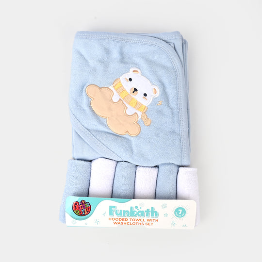 BP Hooded Bath Towel 7Pcs | Blue