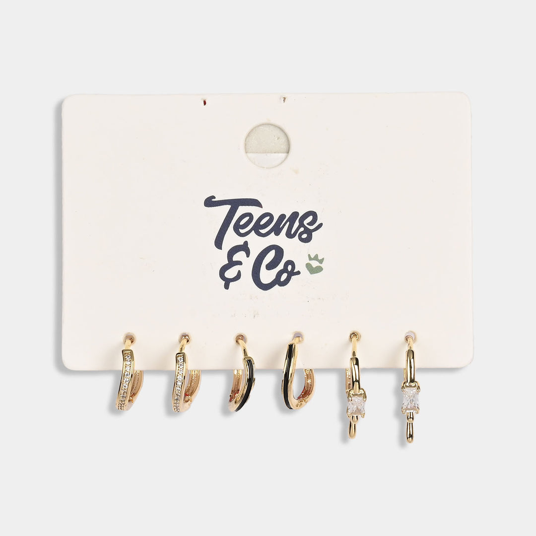 Earrings – 3 Pairs Set | Stylish, Lightweight & Everyday Wear