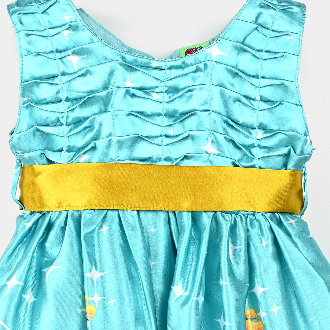 Infant Girls Poly Satin Fancy Frock Cinderella-Multi