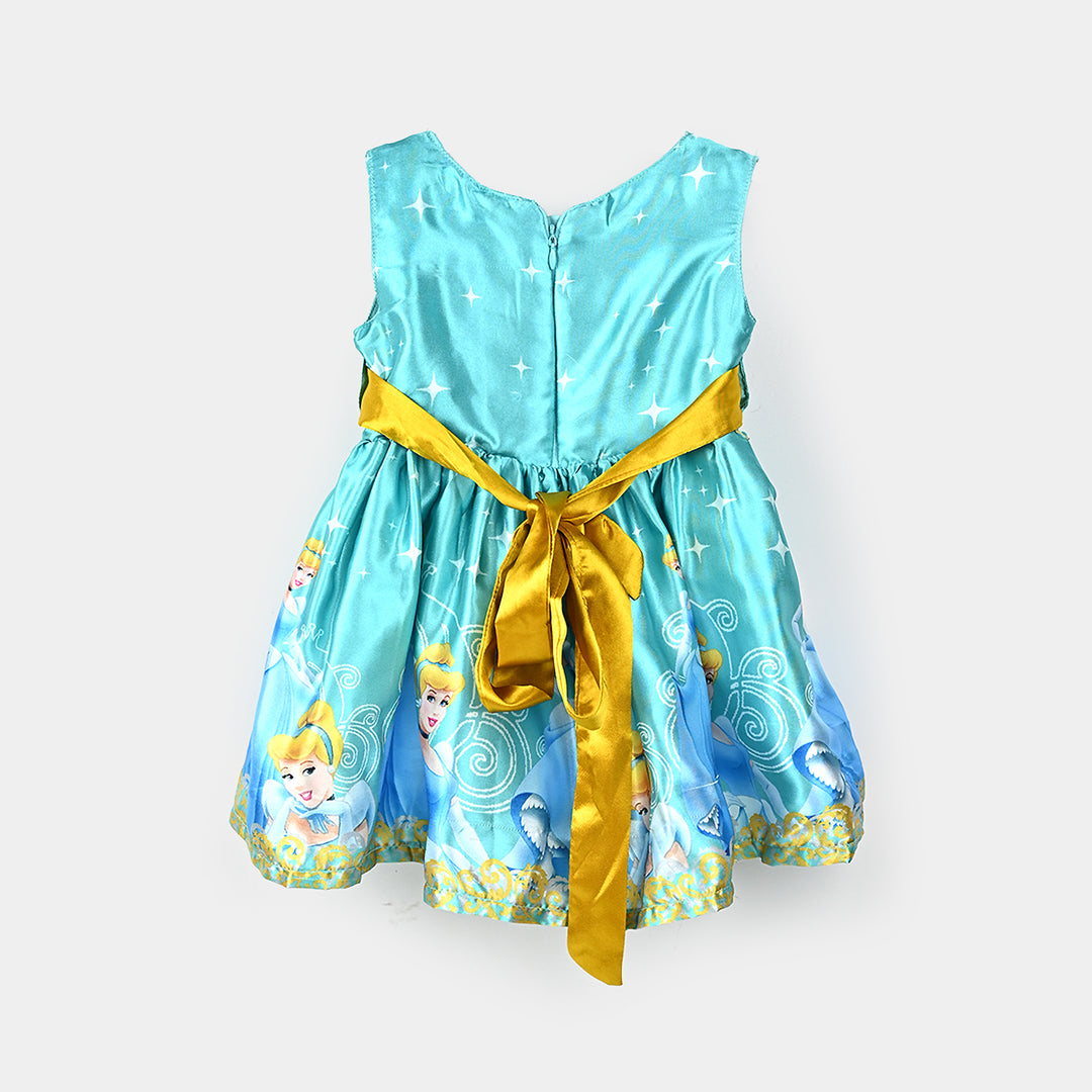 Infant Girls Poly Satin Fancy Frock Cinderella-Multi
