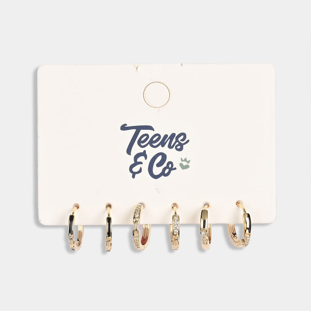 Earrings – 3 Pairs Set | Stylish, Lightweight & Everyday Wear
