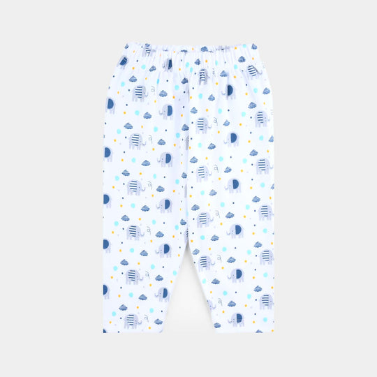 Infant Boys Cotton Interlock Pyjama Set Elephants