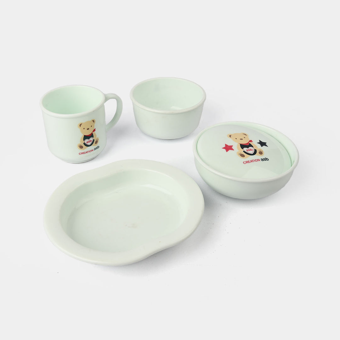 Baby Feeding Set – 4-Piece Hard Plastic Dinnerware