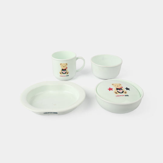 Baby Feeding Set – 4-Piece Hard Plastic Dinnerware