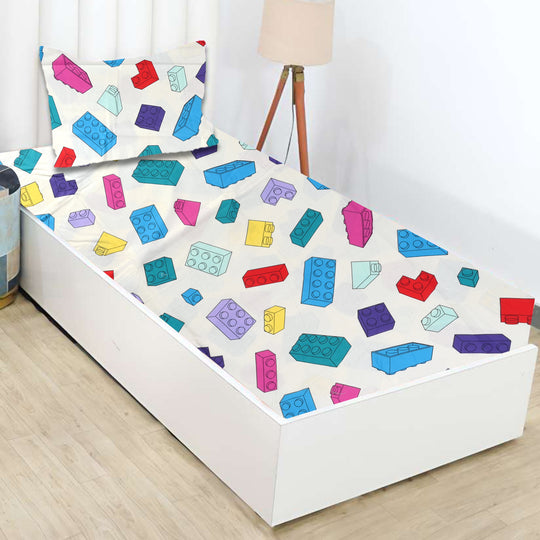 Kids Single Bed Sheet with Pillow