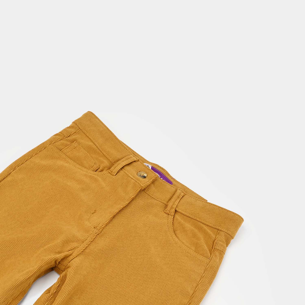 Girls Corduroy Pant Pearls - Mustard/Yellow