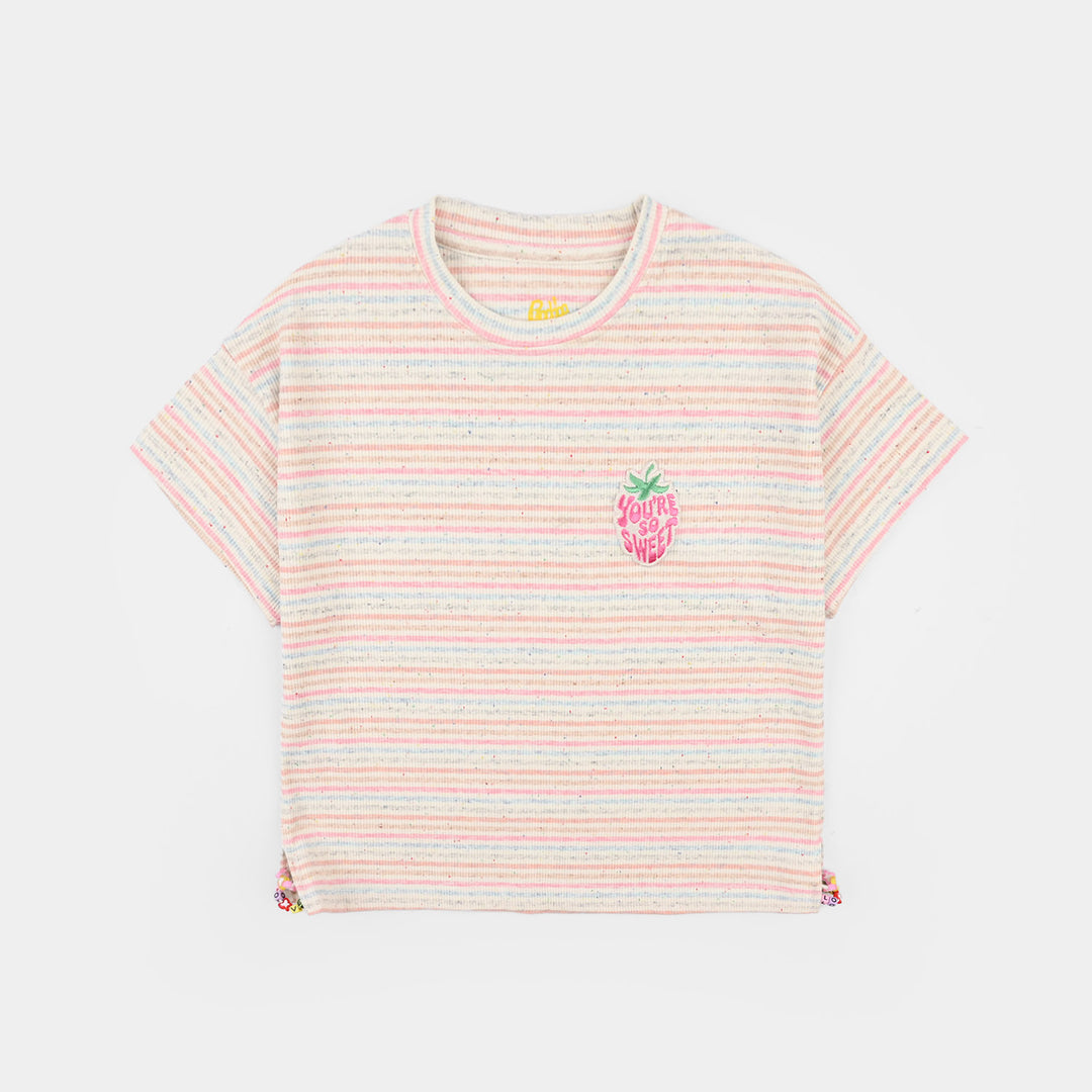 Girls Jersey/Terry T-Shirt (You Are So Sweet) – Multi