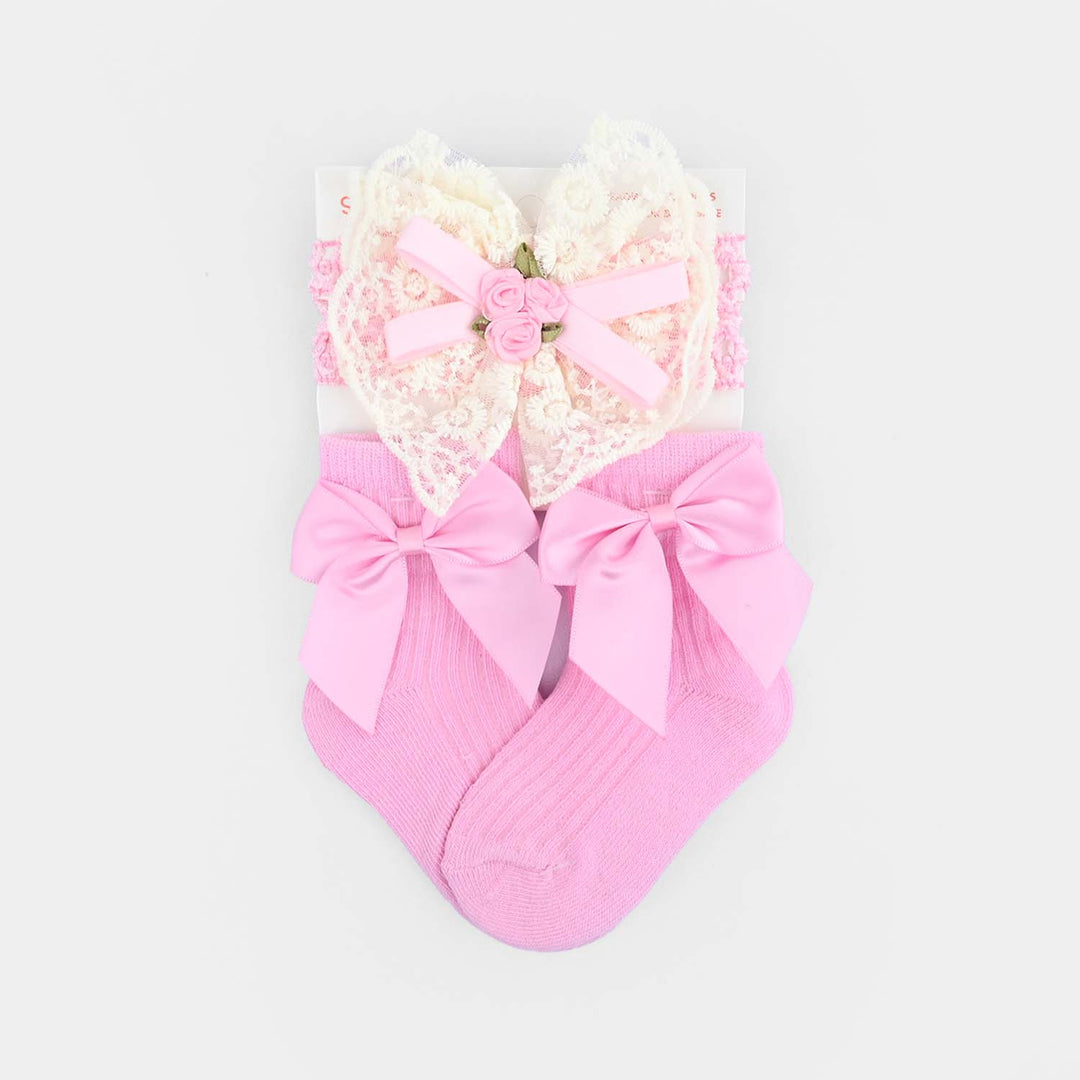 Baby Headband & Matching Socks Set